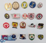 20 x Mainly British Non-League Metal and enamel Football Badges, with teams of Salford City,