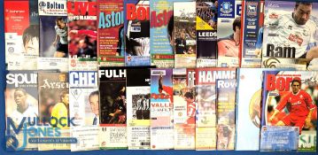 2001-2002 Manchester United Away Programmes to include League Cup Matches 22 programmes 21 tickets