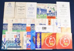 Selection of England international schools home match programmes to include 1947/48 Ireland (at