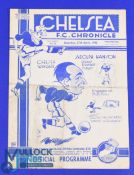 1939/40 Football League War Cup match programme Chelsea v West Ham United at Stamford Bridge 27