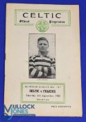 1952/53 Celtic v Falkirk Div. A match programme 6 September 1952 at Parkhead; slight crease, no