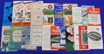 Selection of Football League international home match programmes to include 1948 Scottish League (