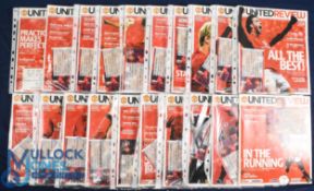 2003/2004 Manchester Utd complete league season home match programmes (19) + match tickets (19);