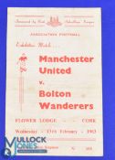 1962/63 Exhibition match in Republic of Ireland: Manchester Utd v Bolton Wanderers 4 page