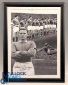 Manchester United Football Harry Gregg Signed Photograph, a Sporting Legends montage edition with