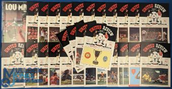 Manchester Utd home match programme collection 1973/74 nos. 1 - 25 complete season including no.