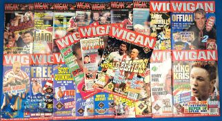 1995-1997 Wigan Rugby League Official Magazines - issue 1-14 - issue 2 1-8 missing No.4 in good