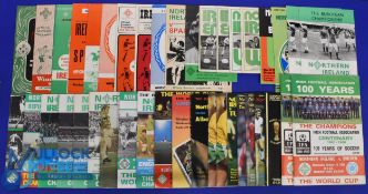 Collection of Northern Ireland home international match programmes to include 1955 United Kingdom
