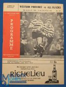 NZ 1970 at Western Province 15/8/70, Rugby Programme: Pleasing 24 pp issue from Newlands, a little