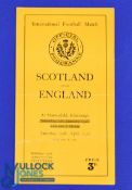 Victory Match, Scotland v England 1946 Rugby Programme: Put off from January to April, so their