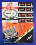 1959 British and I Lions v NZ Test Rugby Programmes (4): Fine set from the tests at Dunedin,