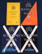 1951-61 Scotland v Wales Rugby Programmes (4): Issues from Murrayfield for the shock 19-0 home win