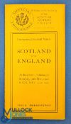1921 Scotland v England Rugby Programme: Traditional slim orange Scots issue from Inverleith.