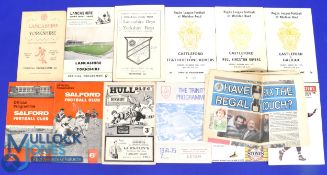 Various R League Programmes (13): Lancs v Yorks 59 and 65 and (Boys) 1962; three Castleford Homes