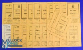 1955-60 Newport RFC Home Rugby Programmes (22): one each from 55, 56, 57 and 58, eight from 59 and