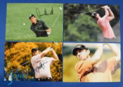 Collection of PGA Golf Tour Players signed colour press size photographs (4) to incl David Howell,