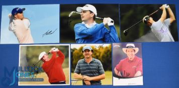 Collection of PGA Golf Tour Players, Winners and Coach signed press size colour photographs (6) to
