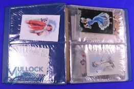 Selection of Lady Golfers Post Cards: 32 Cards featuring various women with their golf attire,