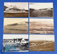 Interesting collection of early Welsh Golf Links b&w postcards from early 1900's onwards (6) to incl