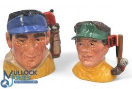 Royal Doulton The Golfer. Large D7064 Modelled by David P Biggs 1997, Medium D6865 Modelled by