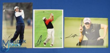 Collection of South American Players PGA Golf Tour signed colour press photographs (3) to incl