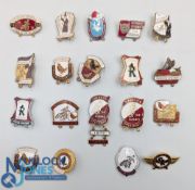 19x Vintage Speedway Enamel Motor Sport Badges, Swindon x13, Weymouth x6, a good selection some made