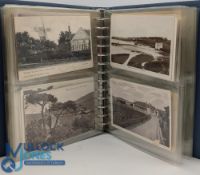 Golfing Postcard Album going back to the early 1900s incl English, Scottish, Welsh, Irish and