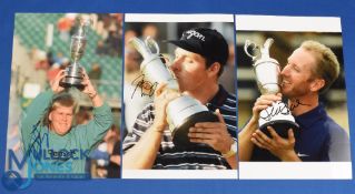 Collection of US Players Open Golf Champions signed press colour photographs (3) to incl John