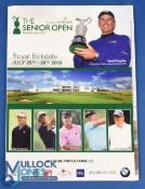 2013 Royal Birkdale Senior Open Golf Championship signed programme - signed by 14x Major and PGA