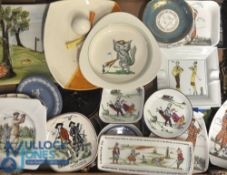 Golf Ceramics: Collection of pin dishes by Royal Doulton, Wedgwood, Minton, Crown, Spode,