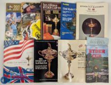 1957-2021 The Ryder Cup Golf Programmes and tickets - a good collection to include 1957 with order