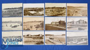 Interesting collection of various early 20thc St Andrew Golf Links b&w postcards (12) mostly real