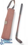Vintage Miniature Golf Club: Made from wood with inlay comes in a canvas golf bag with leather strap