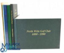 Six Golf History Books - North Wilts Golf Club 1890-1990 John Lumley (signed), The First Hundred