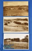 Interesting collection of unknown Golf Links b&w postcards (3) to incl 'Hotel and Golf Course