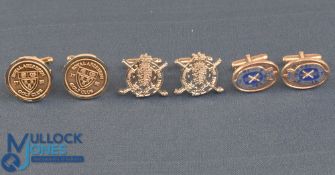 Collection of Various Golf Club Sets of Cufflinks (3) to incl Pair of R&A Silver and Enamel