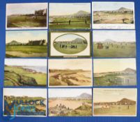 Interesting collection of North Berwick Golf Links coloured postcards from late 19th/early 20th