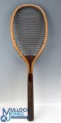 Period Spalding Wooden Tennis Racket 