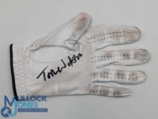 Tom Watson signed Golf Glove, a Srixon glove with signs of wear