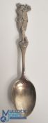 Harry Vardon Silver Spoon. The stem modelled as a superbly detailed figure of Vardon in full