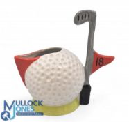 Lorna Bailey 18th Hole Golf Jug - 15cms high. Mark on bottom J W, signed Lorna Bailey