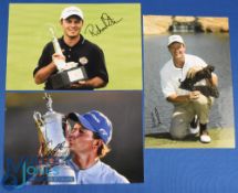 3x South African PGA Golf Tour Players Tournament Winners signed press colour photographs to incl