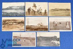 Interesting collection of early (Royal) Cromer Golf Links (1888) b&w postcards (8) with historic