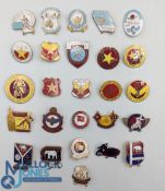 24x Vintage Speedway Enamel Motor Sport Badges - Halifax Dukes x7, Wimbledon x14, Reading x5, a good