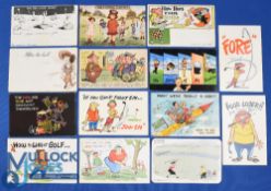 Interesting collection of American using coloured golfing postcards from the early 1900s the late