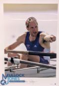 Team GB Steve Redgrave Olympic Gold Signed Big Blue Tube Print, limited edition, No.50/ 500 in