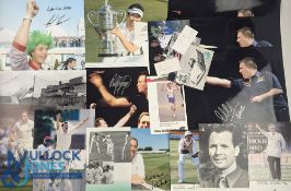 Signed Sporting Photographs 20 b&w plus colour images to include Max Faulkner press photograph,