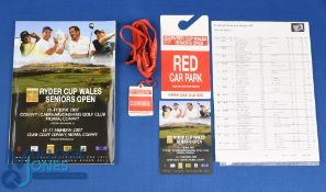 2007 Ryder Cup Wales Senior Open Golf Championship Signed Programme played at Caernarvonshire GC -