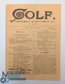 1890 Sept 19th - Golf a Weekley Record of Ye Royal and Ancient Game, vol 1 No.1 in good clean