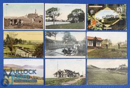 Collection of various Scottish Golf Links coloured postcards from the early 1900s to the 1930s (9)